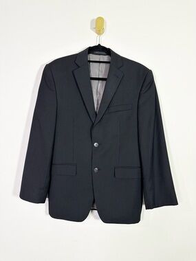 Calvin Klein Charcoal Gray Wool Blend Suit Blazer Jacket